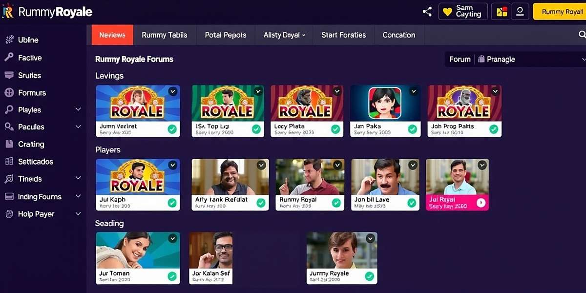 Rummy Royale community forum showing players discussing strategies in various Indian languages